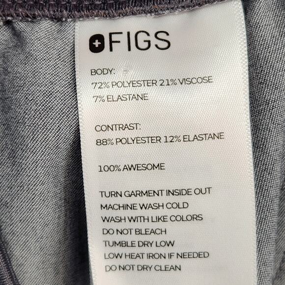 Figs Petite High Waisted Yola Skinny Scrub in Graphite & Teal  Pants Women's MP - Picture 3 of 11